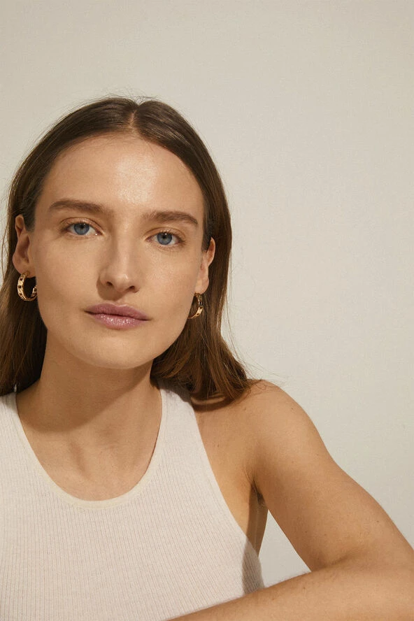 Pilgrim HOPE Recycled Half Hoop Earrings Gold-plated - Billede 3