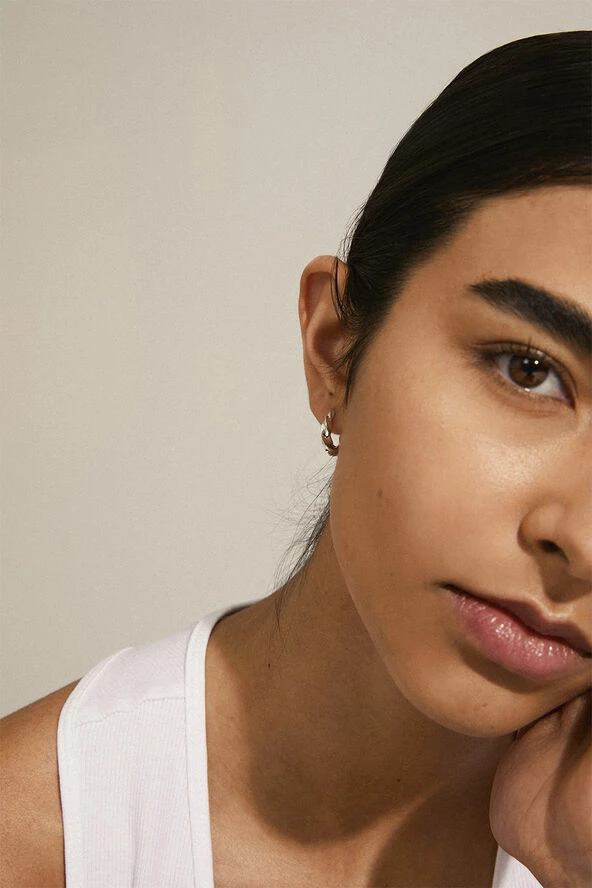 Pilgrim TAFFY Recycled Medium Size Swirl Hoop Earrings Silver-plated - Billede 2