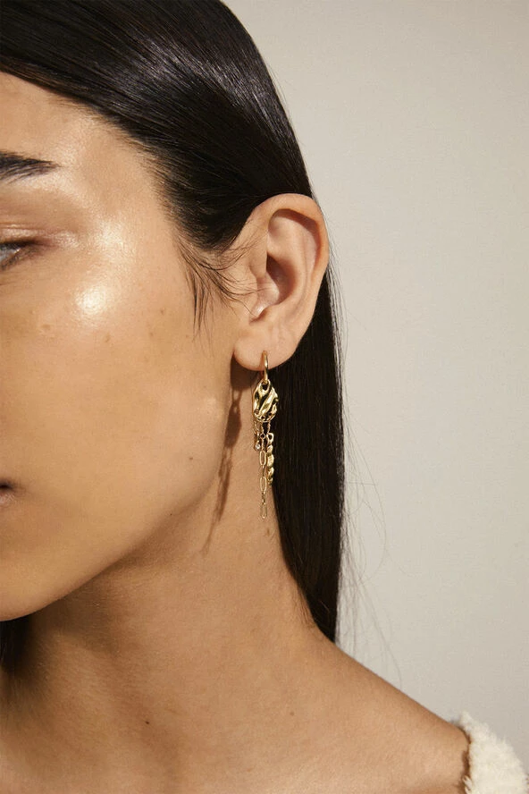 Pilgrim HOPE Recycled Dangle Earrings Gold-plated - Billede 2