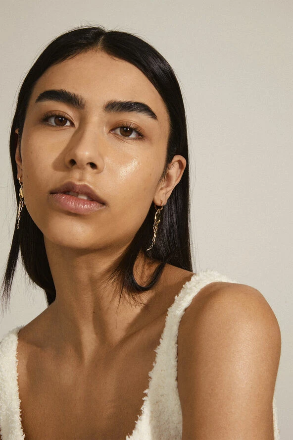 Pilgrim HOPE Recycled Dangle Earrings Gold-plated - Billede 3