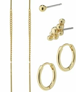 Pilgrim SIV Earrings 4-in-1 Set Gold-plated