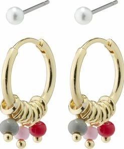 Pilgrim FREEDOM Huggie Hoops & Pearl Studs 2-in-1 Set Gold-plated