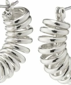 Pilgrim SARA Small Spiral Hoop Earrings Silver-plated