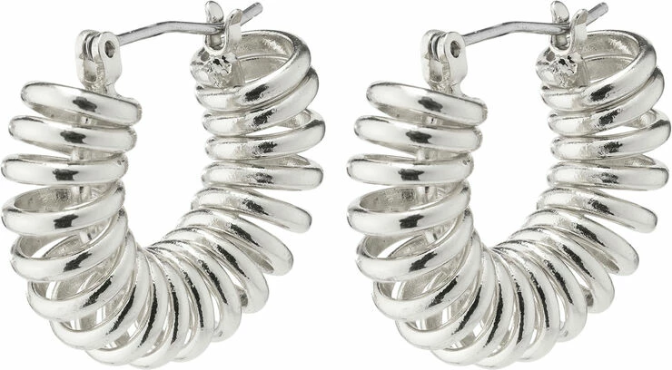 Pilgrim SARA Small Spiral Hoop Earrings Silver-plated