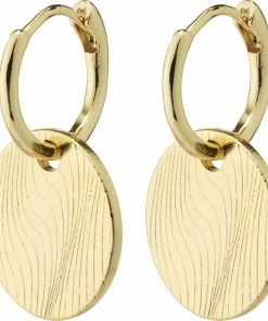 Pilgrim LOVE Coin Hoop Earrings Gold-plated