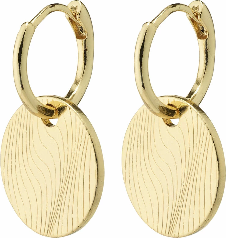 Pilgrim LOVE Coin Hoop Earrings Gold-plated