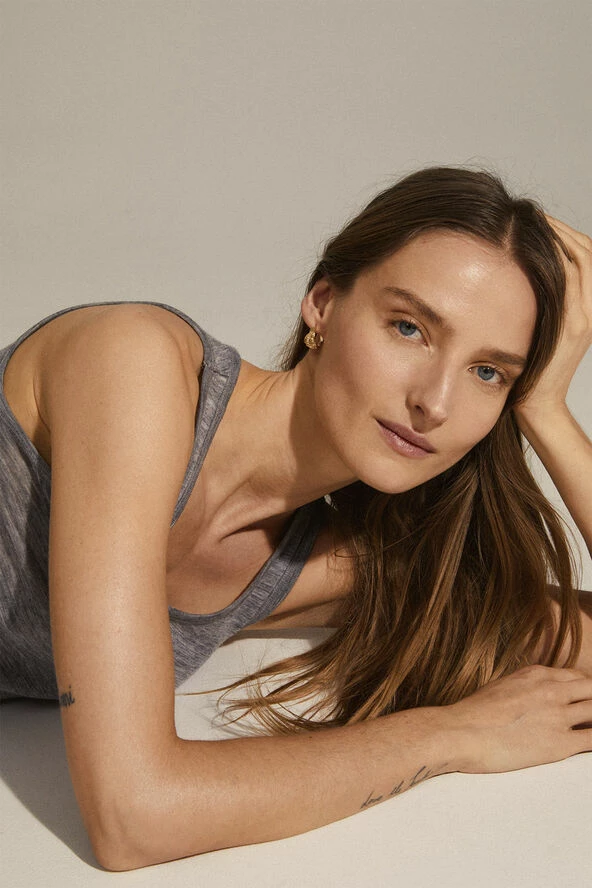 Pilgrim PIA Organic Shape Crystal Hoop Earrings Gold-plated - Billede 3