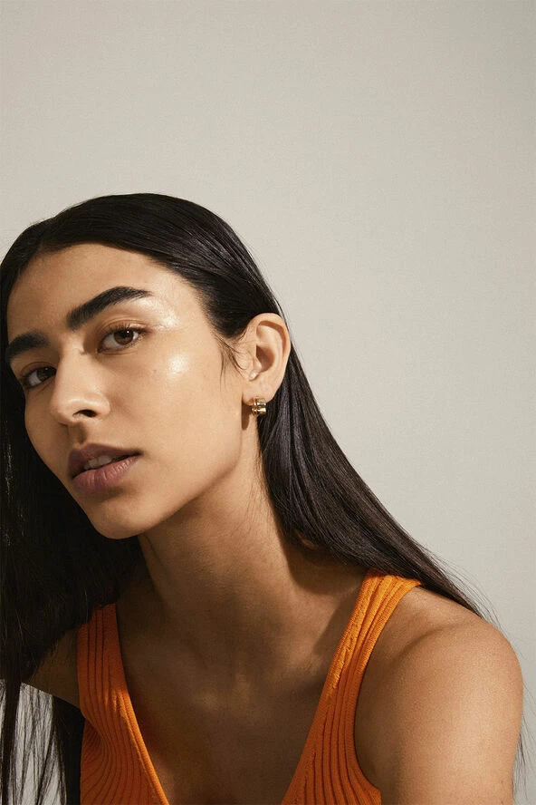 Pilgrim TOVA Wide Hoop Earrings Gold-plated - Billede 2