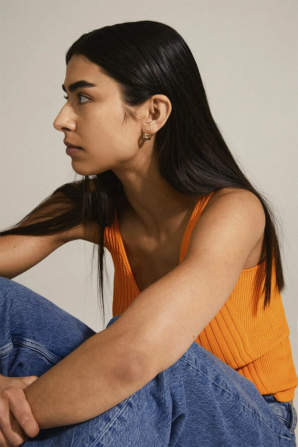 Pilgrim TOVA Wide Hoop Earrings Gold-plated - Billede 3