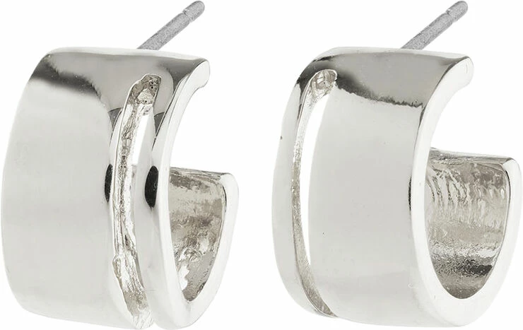 Pilgrim TOVA Wide Hoop Earrings Silver-plated