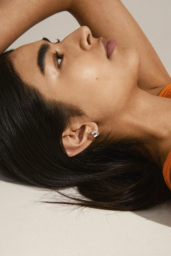 Pilgrim TOVA Wide Hoop Earrings Silver-plated - Billede 2