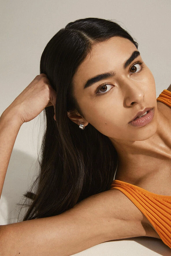 Pilgrim TOVA Wide Hoop Earrings Silver-plated - Billede 3