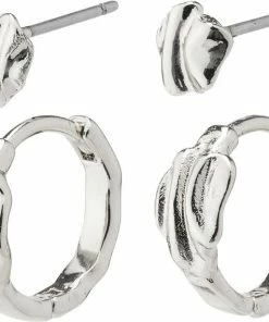 Pilgrim PEACE Huggie Hoops And Earstuds 2-in-1 Set Gold-plated