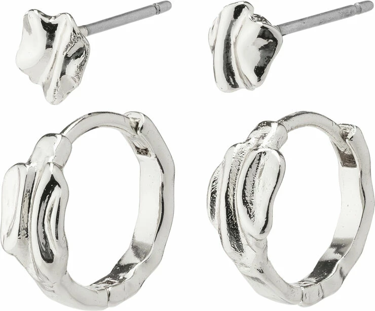 Pilgrim PEACE Huggie Hoops And Earstuds 2-in-1 Set Gold-plated