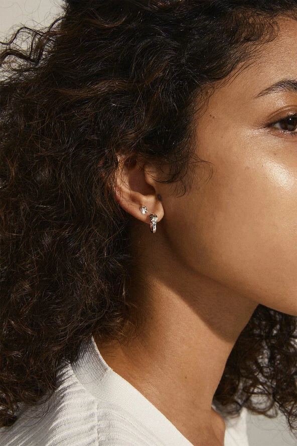 Pilgrim PEACE Huggie Hoops And Earstuds 2-in-1 Set Gold-plated - Billede 3