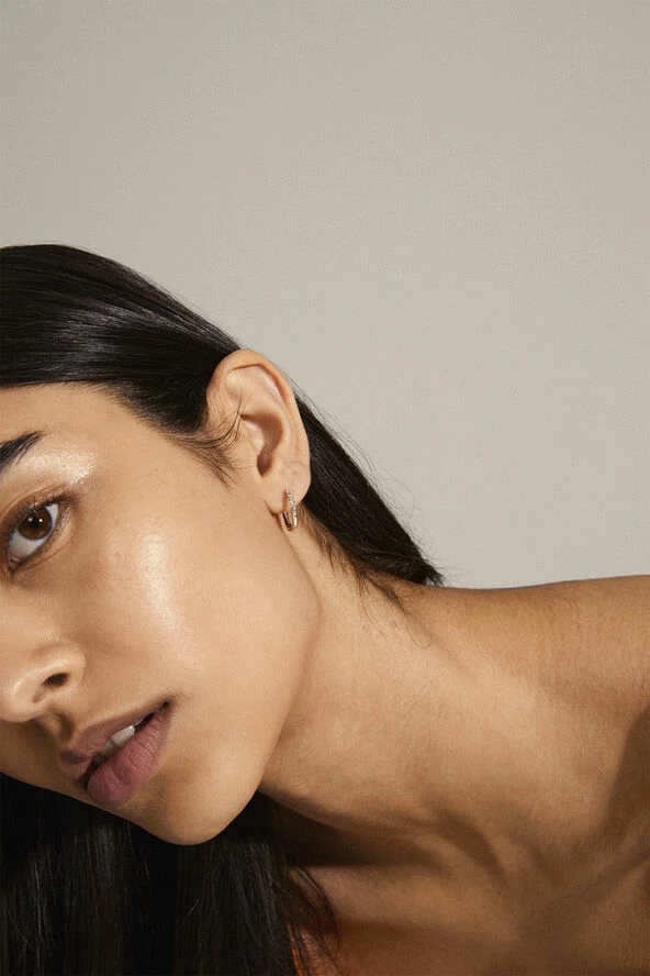 Pilgrim TRUDY Small Crystal Hoop Earrings Silver-plated - Billede 3