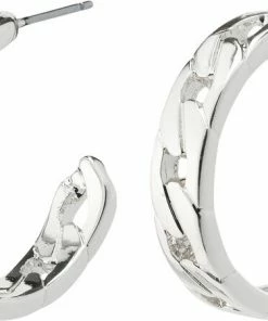 Pilgrim HOPE Recycled Half Hoop Earrings Silver-plated
