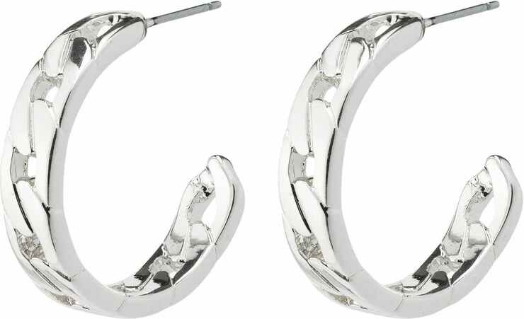 Pilgrim HOPE Recycled Half Hoop Earrings Silver-plated