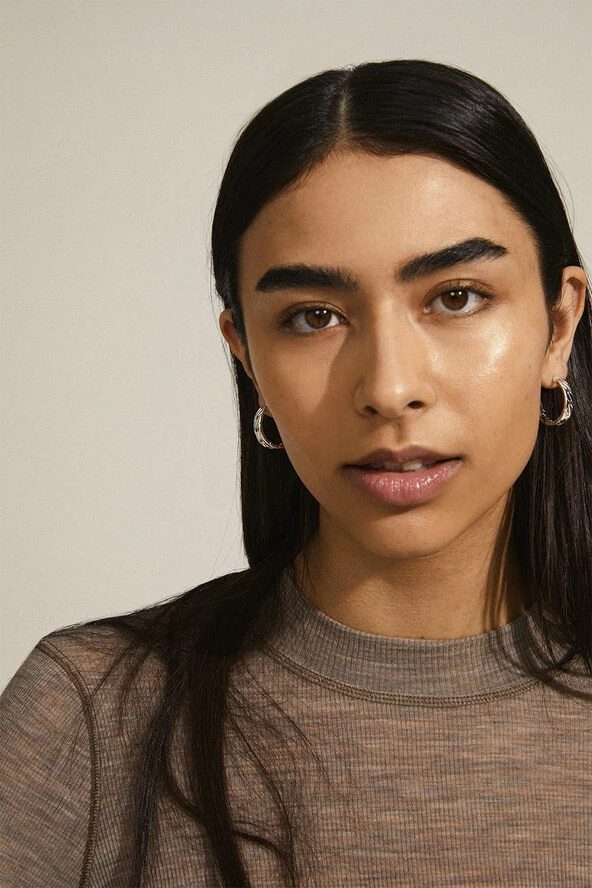 Pilgrim HOPE Recycled Half Hoop Earrings Silver-plated - Billede 3