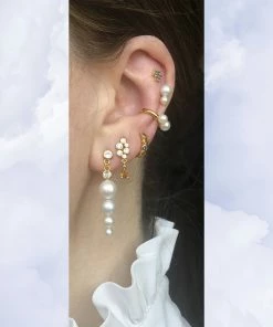 The Earring Shop Moonlight Stud Gold