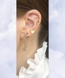 The Earring Shop Cora Huggie Gold