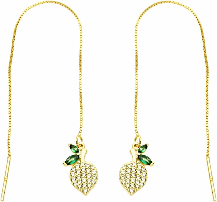 Sui Ava Juicy Fruit Chain Earrings Lemon