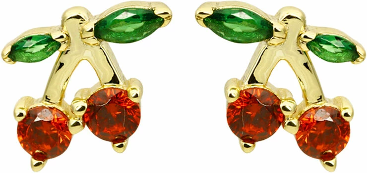 Sui Ava Juicy Fruit Ear Studs CHERRY