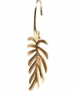 Pernille Corydon Jewellery Fern Leaf Earhooks Size 42 Mm
