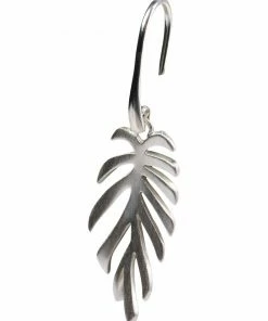 Pernille Corydon Jewellery Fern Leaf Earhooks Size 42 Mm