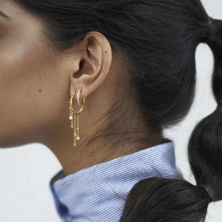 BYBIEHL Jungle Ivy Pearl Hoops - GP 2 BYBIEHL Jungle Ivy Pearl Hoops - GP - Billede 2