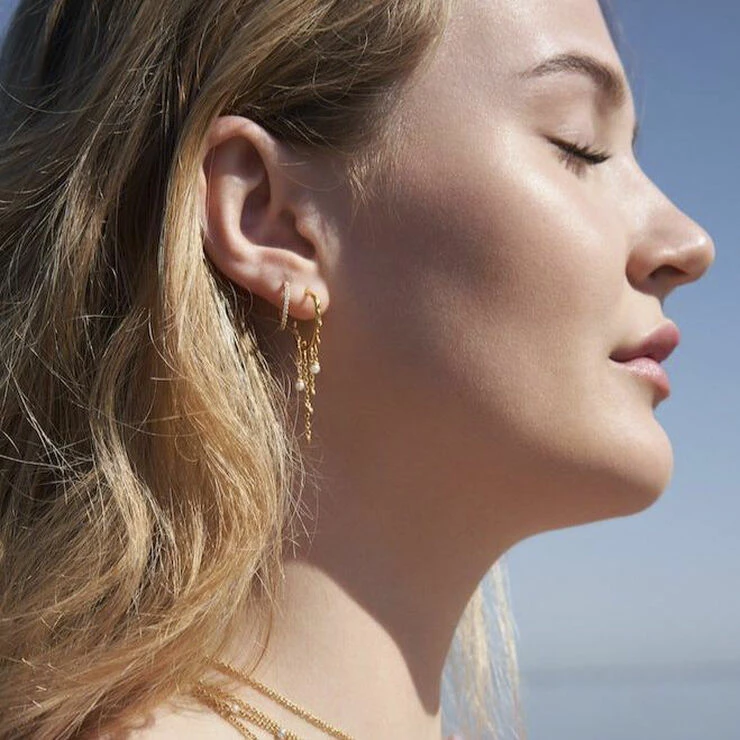 BYBIEHL Jungle Ivy Pearl Hoops - GP 3 BYBIEHL Jungle Ivy Pearl Hoops - GP - Billede 3