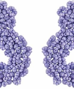 Pieces PCVIOL EARRINGS SWW Purple Rose