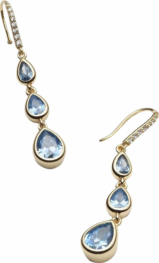 With Love Darling Water Drop Earrings Brass