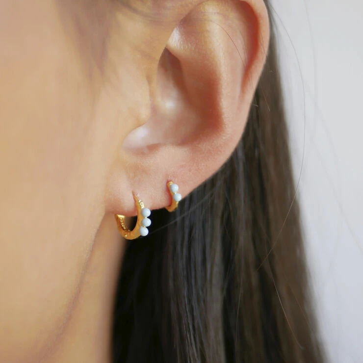 ENAMEL Copenhagen Hoops, Paula 6 Mm Light Blue - Billede 2