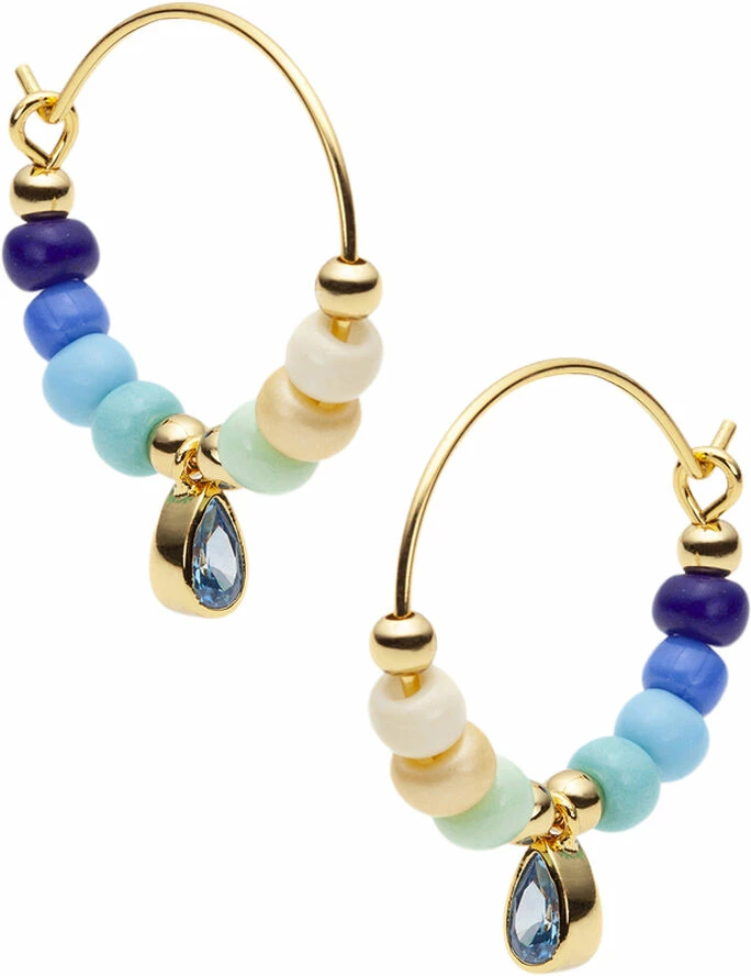 With Love Darling Waterdrop Hoop Brass