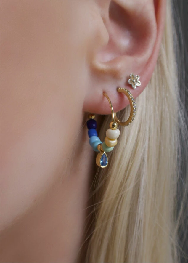 With Love Darling Waterdrop Hoop Brass - Billede 2