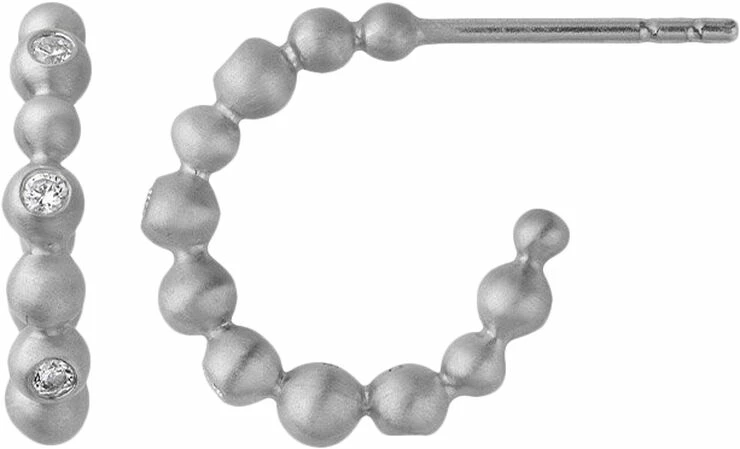 BYBIEHL Pebbles Hoops Small - Silver 1 BYBIEHL Pebbles Hoops Small - Silver