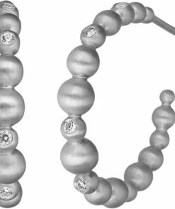 BYBIEHL Pebbles Hoops - Silver