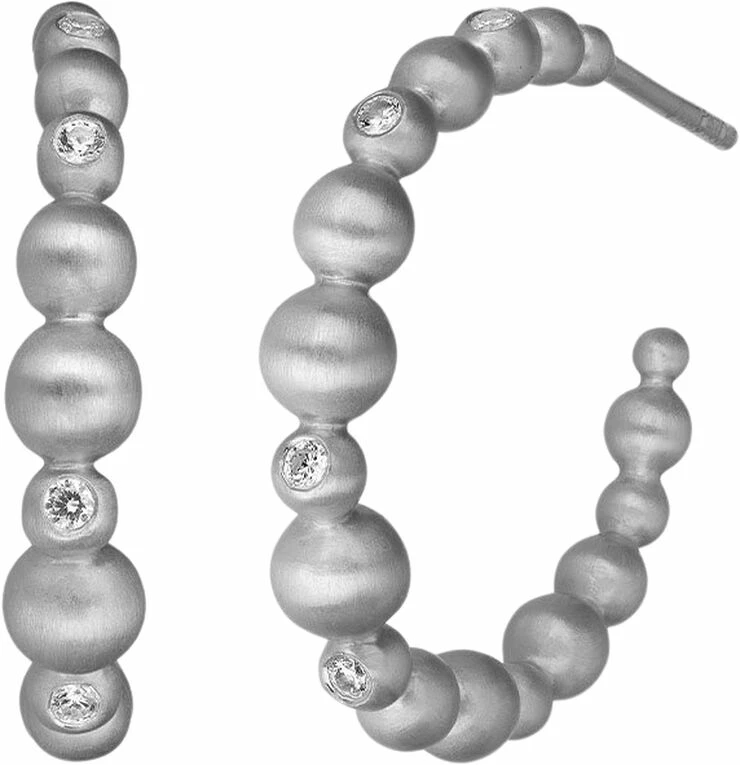 BYBIEHL Pebbles Hoops - Silver 1 BYBIEHL Pebbles Hoops - Silver