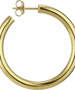 Jane Kønig Slender Hoop, Gold-plated Sterling Silver Guld