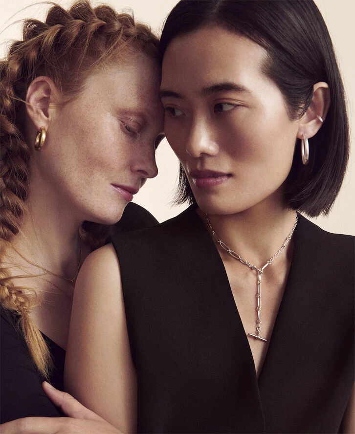 Jane Kønig Slender Hoop, Sterling Silver Sølv - Billede 3