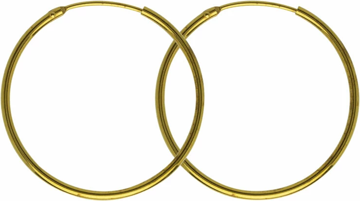Hultquist Classic Aisha øreringe. Diameter: 32 Mm. Guld
