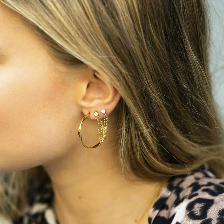 Sif Jakobs Jewellery CETARA PIANURA EARRINGS 18K Gold Plated - Billede 2